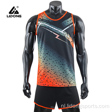 Aangepaste sublimatie Running Jogging Set Running Sports Suit